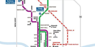 Metro rail 오스틴 지도